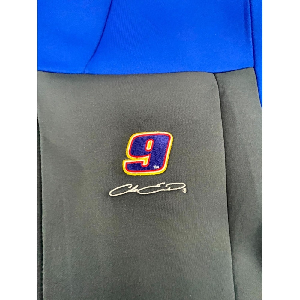 Antigua Jacket Womens XL Blue Black Chase Elliott Logo Stretch Hooded Full Zip - Picture 3 of 12